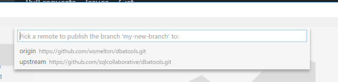 branch remote select