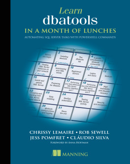 Learn dbatools in a Month of Lunches book cover