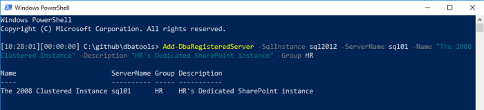 Add-DbaRegServer