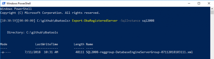 Export-DbaRegServer