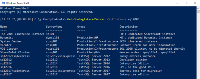 Get-DbaRegServer