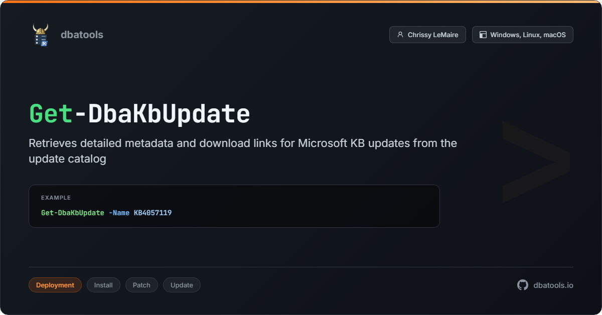 Get-DbaKbUpdate | dbatools | SQL Server automation with PowerShell