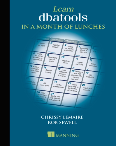 Learn dbatools in a Month of Lunches cover