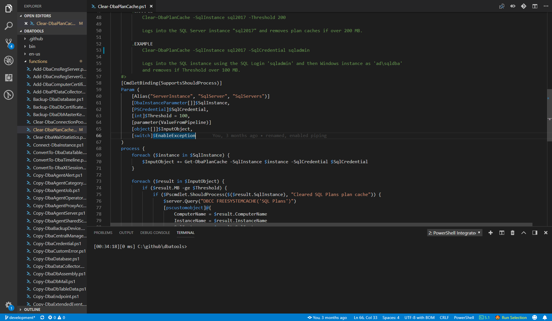 VS Code with PowerShell extensions