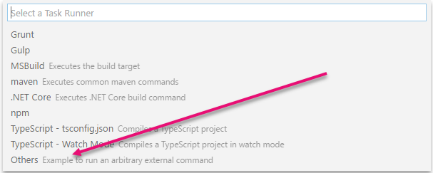 VS Code Task configuration