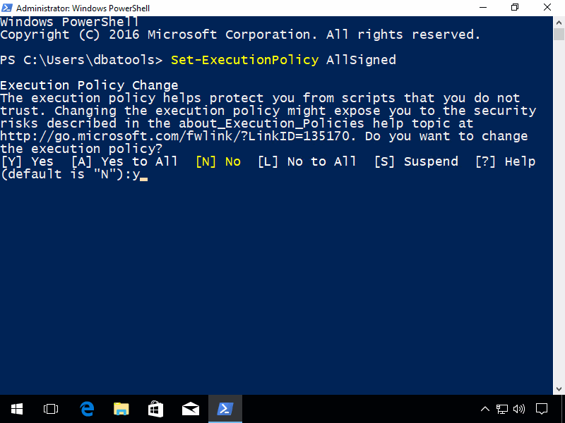 Setting the PowerShell Execution Policy