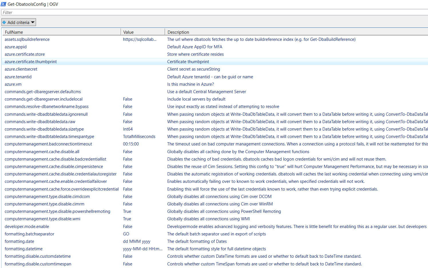 dbatools advanced configuration – dbatools